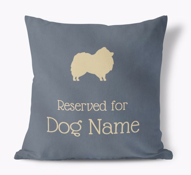 Reserved For {dogsName} Faux Suede Pillow